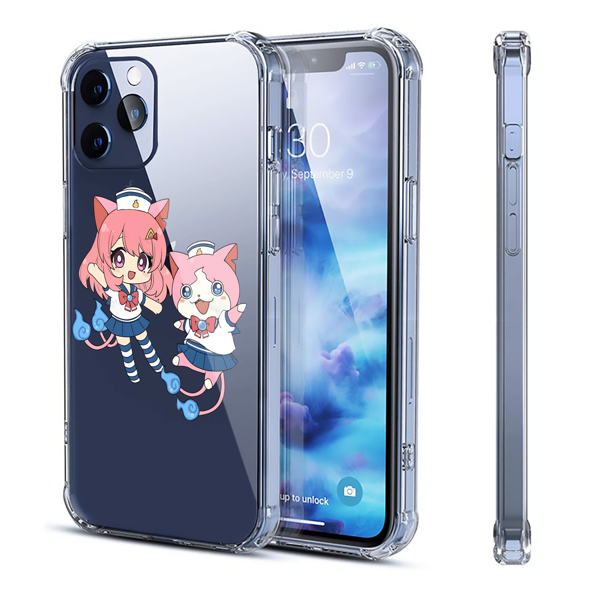 （画像用） 妖怪ウォッチ Yo-kai Watch 【iPhone 12シリーズ対応】透明スマホケース（クリアソフトケース）